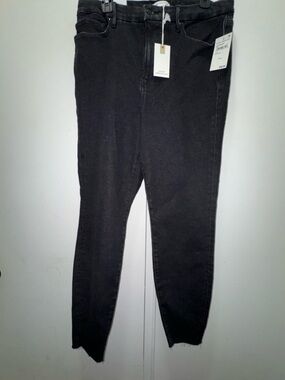 NWT $99 Good American Good Legs Dark Grey Jeans Size 15